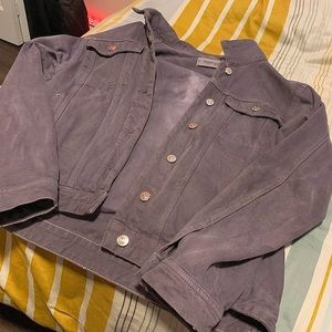 Purple Oversized Denim Jacket